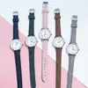 Reloj de Examen de Estudiante de Secundaria de Moda, Unisex Moda Casual Simple Retro Correa de Cuero Personalizada Reloj de Pulsera para Mujer