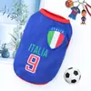 Ropa para Mascotas para Verano: Ropa para Gatos y Perros, Jerseys del Equipo Francés, Chalecos para Fans, Envío Directo de Fábrica