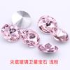 Gema de cristal con base puntiaguda de satélite, redonda, plateada, con superficie de diamante, brillante, artificial, piedra desnuda, venta al por mayor