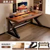 Mesa de Computador em Madeira Maciça Cuidadosamente Selecionada, Mesa para Jogos de Desktop, Mesa de Estudo para Casa, Mesa Simples para Escrita, Mesa de Escritório para Adultos, Mesa Dupla