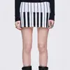 Saia Mini Ultra-Curta Feminina Estampa de Tecla de Piano Fashion Estilo Y2K Sexy Doce Picante Menina 2026 Nova Mini Saia Punk Goth