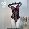 Romance Floral Mar Sexy Lencería Estilo Francés Deseo Puro Atuendo de una Pieza Maduro Encaje Romántico Transparente Uniforme Sexy A1202
