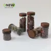 Botella de Suplemento para la Salud de Calibre 70 para Empacar Polvo de Sanqi, Azafrán y Bayas de Goji Negras, Contenedor de PET de Grado Alimenticio con Tapa de Madera de Acacia