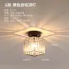 Luminária de Teto de Cristal Transfronteiriça, Redonda e Quadrada, Luminária de Corredor Estilo Americano de Luxo Leve, Simples Entrada de Hall de Entrada de Ferro Cristal