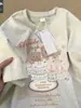 Camiseta de Manga Corta con Cuello Redondo de Diseño de Nicho de Longitud Media para Hombres y Mujeres, Verano, Holgada, Casual, Top con Cuello Redondo