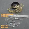 DIY corona de fénix para novia Xiuhe tocado material exagerado tocado para foto de pasarela accesorios de máscara monocular de hierro