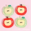 Manzana Grande Transparente Color Sólido Fruta Resina Accesorios DIY Pegamento de Crema Agujero Zapatos Accesorios para el Cabello Llaveros Imanes para Refrigerador Mayoreo