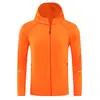 Cortavientos Ligero para Correr para Hombre y Mujer Chaqueta Deportiva al por Mayor Otoño Fluorescente Manga Larga con Cremallera Informal Sudadera Chaqueta de Secado Rápido