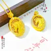 Tienda de Oro Mismo Estilo Oro Antiguo Hueco Filigrana Diamante Colgante de Caballo Nuevo Zodiaco Chino Caballo Año de Nacimiento Colgante