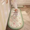 Alfombrilla de Piso de Tierra de Diatomeas Estilo Americano de Gama Alta Retro para Cocina, Alfombrilla Antideslizante Absorbente de Agua de Secado Rápido para el Hogar, Alfombra Resistente al Desgaste y a la Suciedad