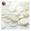 Botón de Concha Plano de Dos Ojos de Agua Dulce Bei Hebei al por Mayor Punto Botón de Ropa para Camisa Cardigan