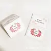Tarjetas de Felicitación Pre-hechas Rosa Azul Lazo Plegada Tarjeta Pequeña Caja de Regalo Tarjeta de Felicitación Pequeña Tarjeta de Mensaje de Bendición Tarjeta de Mensaje de Agradecimiento