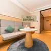 Mobiliario de hotel para todas las estaciones, juego para habitación estándar, cama específica para hotel, diseño minimalista moderno, mismo estilo que los hoteles de categoría, cama con cabecero tapizado suave