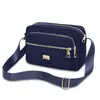 Nova bolsa pequena transfronteiriça, nova bolsa transversal de nylon bordada com padrão de losangos, bolsa feminina, bolsa de ombro casual para mães