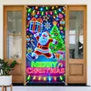 Amazon Transfronterizo Nuevo Adorno de Cubierta de Puerta Navideña Regalo de Papá Noel Cubierta de Puerta Tela de Fondo para Ambiente de Fiesta Navideña