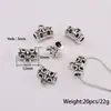 Cuentas Conectoras de Aleación de Plata de Xizang de Tres Vías con Agujeros Grandes para Pulseras, Collares, Colgantes y Conectores DIY, Exclusivamente para Accesorios de Joyería DIY Transfronterizos
