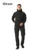 Conjunto de Chaqueta Softshell para Exteriores, Conjunto de Dos Piezas de Ropa de Montañismo Softshell Cálida para Otoño e Invierno, Chaqueta de Trabajo tipo Cárdigan para Hombre