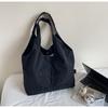 Bolso de Axila de Gran Capacidad Estilo Coreano Casual Relajado para Mujer 2025 Verano Nuevo Bolso Tote de Lona Bordado con Letras