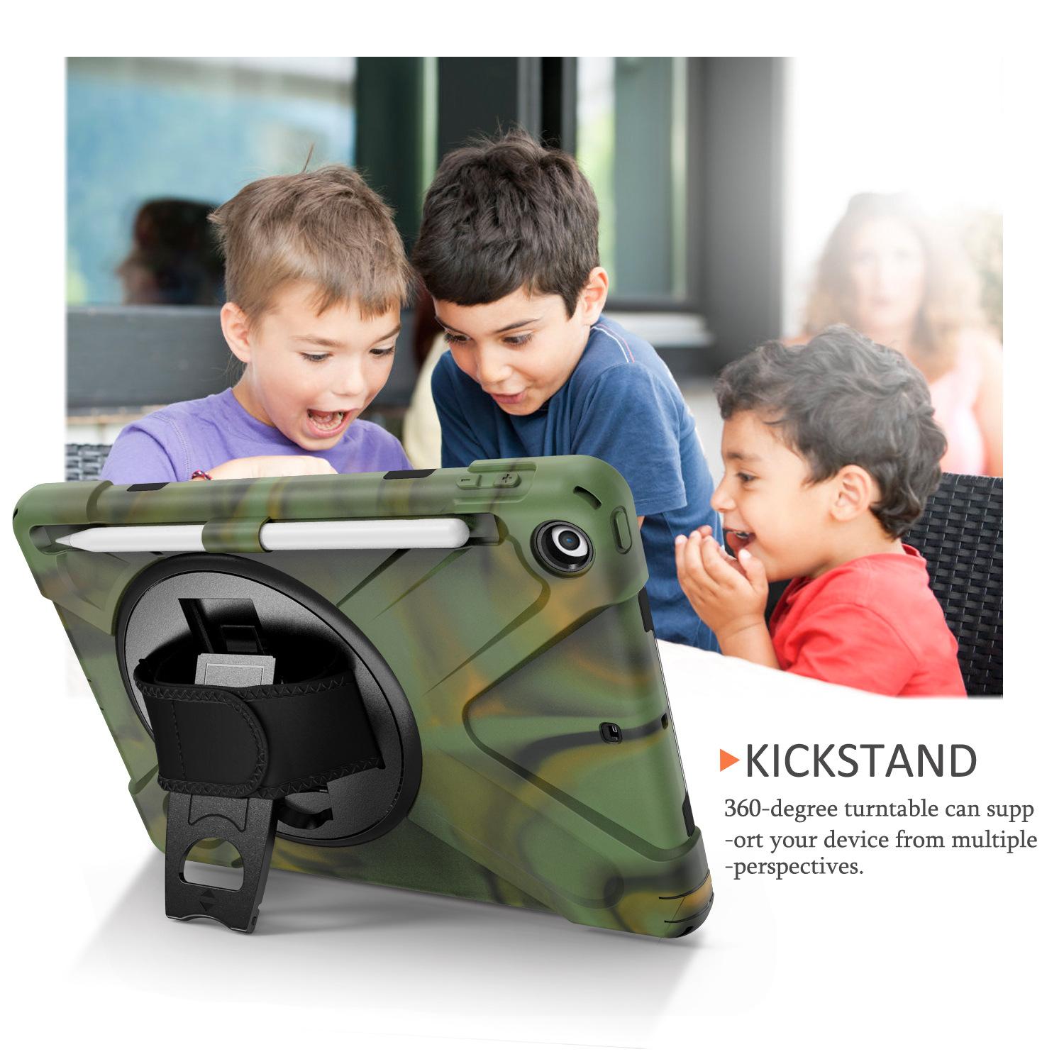 ipad 2017 带笔迷彩绿色支架展示图 副本.jpg