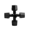 Boquilla atomizadora cruzada de cuatro vías transfronteriza 6 mm gris negro riego por aspersión enfriamiento humidificación reverdecimiento de jardines
