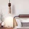 Lámpara de Diseñador para Mesita de Noche de Dormitorio Estilo Antiguo Transfronteriza, Lámpara Colgante de Línea Larga para Vestíbulo