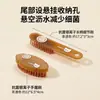 Cepillo de Zapatos de Mano PET Cerdas Resistentes al Desgaste Cerdas Densas Plantado de Cerdas Fácil de Enjuagar Cepillo Lavar Superficie del Zapato Antibacteriano PP Mango Curvo Hogar