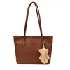 Bolsa Tote de Couro Wax Oil Retrô Fashion para Mulheres 2025 Nova Estilo Comuter Grande Capacidade Ombro Único Bolsa de Axila