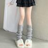 Calcetines Largos Japoneses Cálidos de Otoño e Invierno Jk Navidad Año Nuevo Lolita Color Sólido Raya Vertical Tejidos