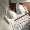 Conjunto de Lingerie de Bolinhas Vermelhas de Natal para Mulheres, Estilo Fino, Seio Pequeno, Sem Fio, Confortável, Sem Costura, Suporte Macio, Sutiã do Ano do Zodíaco