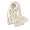 Cachecol de Tricô de Caxemira Novo Outono e Inverno Cachecol Jacquard de Cor Pura Feminino Protetor de Pescoço Quente Xale Grande Cachecol Grande de Tricô