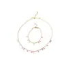 Moda Estilo Ins Sencillo Versátil Zircón Rosa Perla Shijia Collar Cadena para Clavícula de Lujo Ligero Alto Temperamento para Mujeres
