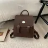 Nova Bolsa Feminina Estilo Coreano Outono 2025 Mochila Lisa para Meninas Moda Bem Desenvolvida Casual Casual Bolsa Pequena em Cor Contrastante