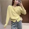 Cárdigan de punto fino de lana suave y amigable con la piel, formato grande para mujer, estilo coreano, abrigo exterior suelto, negro
