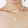 Comercio exterior nuevo collar doble de margarita moda para mujer colgante de flor collar de flor de múltiples capas para clavícula venta directa de fábrica