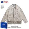 Casaco americano retrô primavera e outono masculino com design de metal moderno, ferramentas de alta qualidade, jaqueta de couro espessada para casal