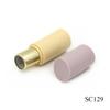 Material de embalagem de tubo de batom cosmético textura metálica tubo vazio de batom pesado fivela redonda tubo de batom de plástico