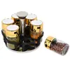 Estante giratorio multifuncional para condimentos Amazon transfronterizo, juego de botellas de vidrio para condimentos, tarro de condimentos de cocina al por mayor