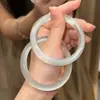 Pulsera de Piedra Ojo de Gato Estilo Chino Nuevo 2025 para Mujer, Pulsera de Barra Plana, Regalo de Joyería para Mujer, Accesorios de Vidrio Imitación Jade