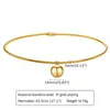 Variedad de acero inoxidable europeo y americano collar gargantilla femenina simple cuerpo ligero anillo imitación oro 18K perlas artificiales
