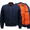 Chaqueta de Algodón Casual para Hombre con Cuello Alto Estilo Fuerza Aérea Transfronteriza No. 1 Ma01 Uniforme de Béisbol de Piloto Otoño e Invierno Talla Grande Chaqueta de Algodón