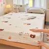 Manta de Cama de Leche de Invierno de Felpa Pieza Única Juego de Sábanas Infantiles con Más Terciopelo Manta de Cama Dormitorio Protector de Colchón Totalmente Envuelto de Felpa de Coral