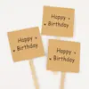 Tarjeta de cumpleaños pequeña fresca estilo Mori feliz tarjeta de decoración de pastel de amor en papel Kraft suministros para hornear