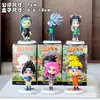 Figuras de Anime de Dibujos Animados Serie Naruto Juguetes de PVC de Moda Kakashi Naruto Sasuke Adornos de Escritorio
