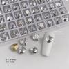 Produtos genuínos K9 ponta branca diamante prata Super Flash em forma de unha jóias diamante torto coração amor longo octogonal unha broca atacado
