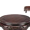Jarrón de Madera Maciza, Soporte Redondo de Cerámica para Macetas, Adorno de Bonsái, Tetera, Tanque de Agua de Ébano Negro, Bandeja, Base para Manualidades, Soporte