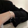 BR-1 plata rota varios dos alto imitación conchas perlas pulsera irregular viento frío personalidad moda temperamento pulsera red