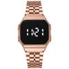 Nuevo reloj electrónico F91 con pantalla táctil LED y tira de acero metálico para mujer, reloj electrónico deportivo de moda nicho, resistente al agua y con LED.