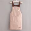 Delantal de cocina nuevo impermeable y a prueba de aceite uniforme de trabajo catering para mujer estilo coreano peto delgado para hombre con logo estampado