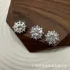 Botones de Girasol Sencillos con Circonita Microincrustada Lujo para Abrigo de Mujer Cheongsam Suéter Cárdigan Botones de Ropa Chapados en Cobre