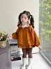 Casaco com Capuz de Renda para Meninas Outono, Novo Top Casual Cartoon Infantil Primavera e Outono, Conjunto de Outono Solto Estiloso para Bebês